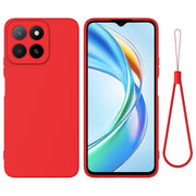 For Honor X5b / X5b Plus Solid Color Liquid Silicone Dropproof Full Coverage Phone Case(Red)