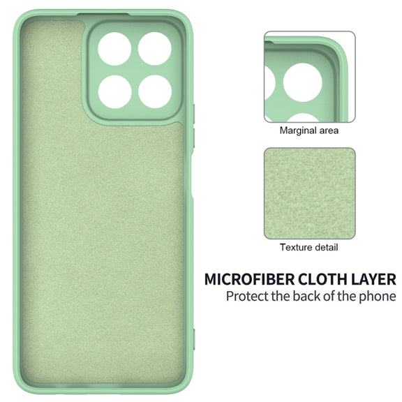 For Honor X5b / X5b Plus Solid Color Liquid Silicone Dropproof Full Coverage Phone Case(Green)