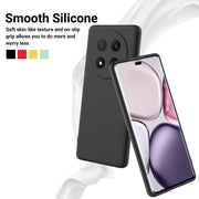 For Honor X9c / X60 Pro 5G Solid Color Liquid Silicone Dropproof Full Coverage Phone Case(Black)
