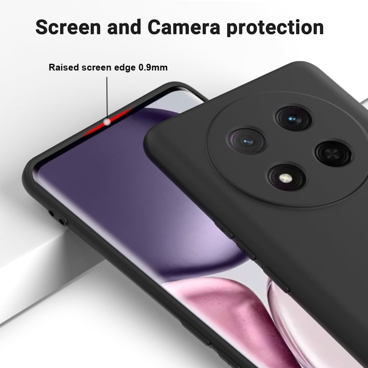 For Honor X9c / X60 Pro 5G Solid Color Liquid Silicone Dropproof Full Coverage Phone Case(Black)