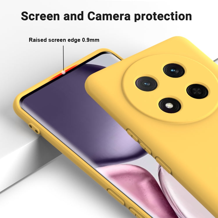 For Honor X9c / X60 Pro 5G Solid Color Liquid Silicone Dropproof Full Coverage Phone Case(Yellow)
