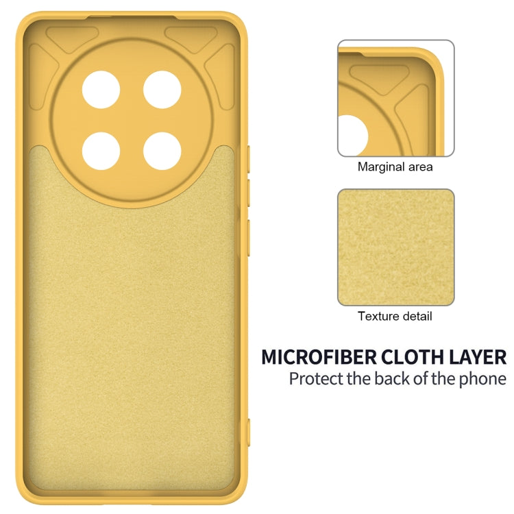 For Honor X9c / X60 Pro 5G Solid Color Liquid Silicone Dropproof Full Coverage Phone Case(Yellow)