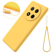 For Honor X9c / X60 Pro 5G Solid Color Liquid Silicone Dropproof Full Coverage Phone Case(Yellow)