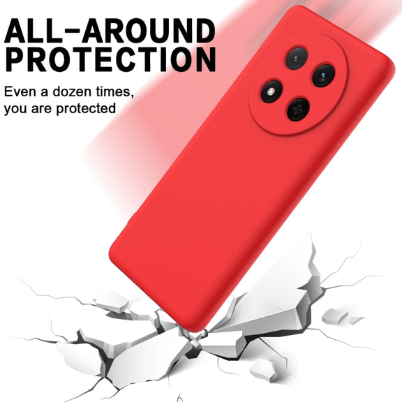For Honor X9c / X60 Pro 5G Solid Color Liquid Silicone Dropproof Full Coverage Phone Case(Red)