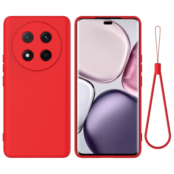 For Honor X9c / X60 Pro 5G Solid Color Liquid Silicone Dropproof Full Coverage Phone Case(Red)