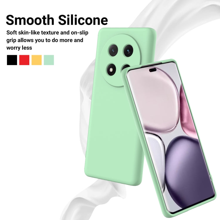 For Honor X9c / X60 Pro 5G Solid Color Liquid Silicone Dropproof Full Coverage Phone Case(Green)