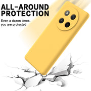 For Honor X60 Pro Solid Color Liquid Silicone Dropproof Full Coverage Phone Case(Yellow)