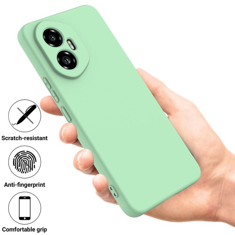 For Honor 300 Solid Color Liquid Silicone Dropproof Full Coverage Phone Case(Green)