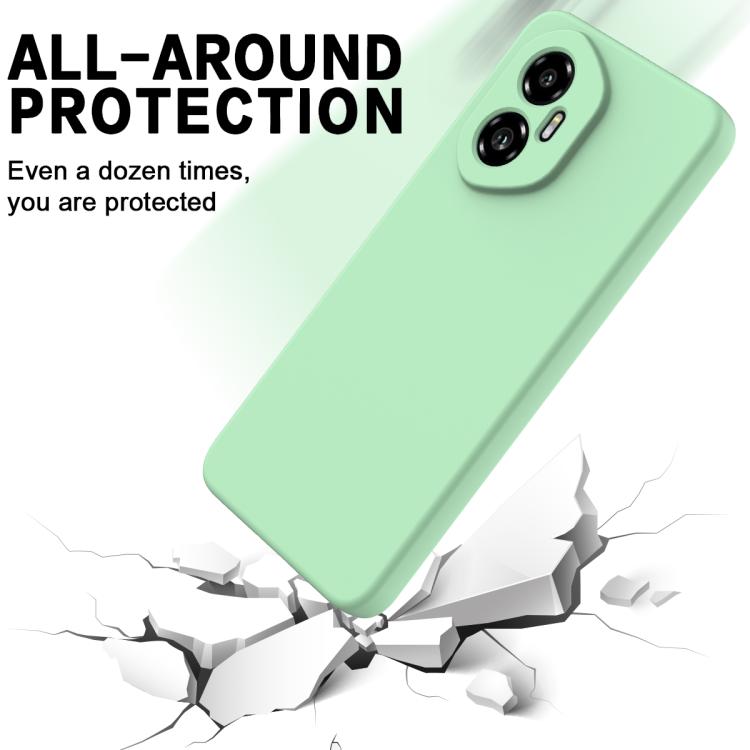 For Honor 300 Solid Color Liquid Silicone Dropproof Full Coverage Phone Case(Green)