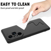 For Honor 300 Ultra / 300 Pro Solid Color Liquid Silicone Dropproof Full Coverage Phone Case(Black)