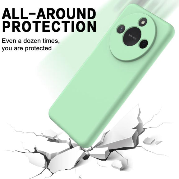 For Honor X9c Smart / X60 Solid Color Liquid Silicone Dropproof Full Coverage Phone Case(Green)