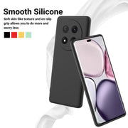 For Honor Magic7 Lite Solid Color Liquid Silicone Dropproof Full Coverage Phone Case(Black)