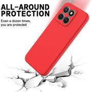 For Honor X8c 4G Solid Color Liquid Silicone Dropproof Full Coverage Phone Case(Red)