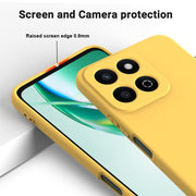 For Honor X6b 5G / Play 60 Plus Solid Color Liquid Silicone Dropproof Full Coverage Phone Case(Yellow)