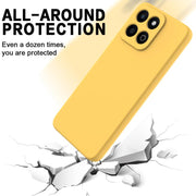 For Honor X6b 5G / Play 60 Plus Solid Color Liquid Silicone Dropproof Full Coverage Phone Case(Yellow)