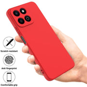 For Honor X6b 5G / Play 60 Plus Solid Color Liquid Silicone Dropproof Full Coverage Phone Case(Red)