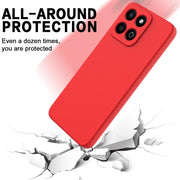 For Honor X6b 5G / Play 60 Plus Solid Color Liquid Silicone Dropproof Full Coverage Phone Case(Red)