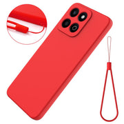 For Honor X6b 5G / Play 60 Plus Solid Color Liquid Silicone Dropproof Full Coverage Phone Case(Red)