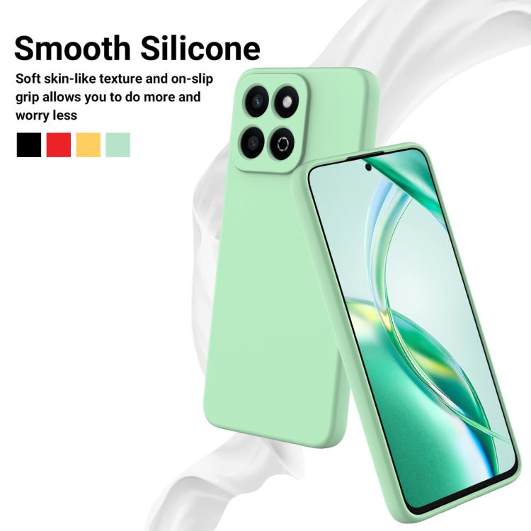 For Honor X6b 5G / Play 60 Plus Solid Color Liquid Silicone Dropproof Full Coverage Phone Case(Green)