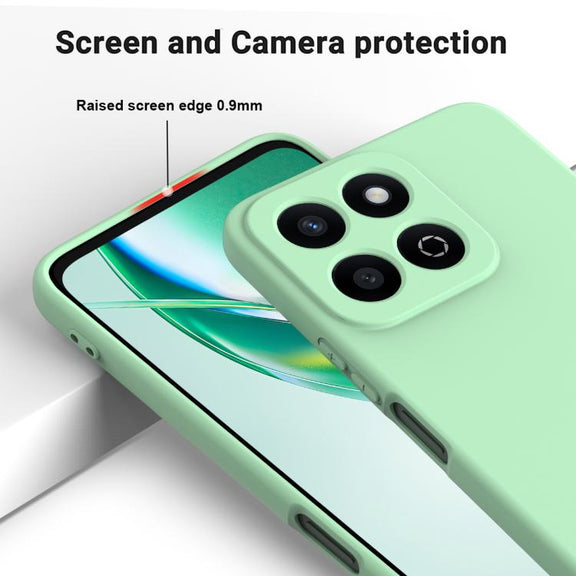 For Honor X6b 5G / Play 60 Plus Solid Color Liquid Silicone Dropproof Full Coverage Phone Case(Green)