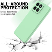 For Honor X6b 5G / Play 60 Plus Solid Color Liquid Silicone Dropproof Full Coverage Phone Case(Green)