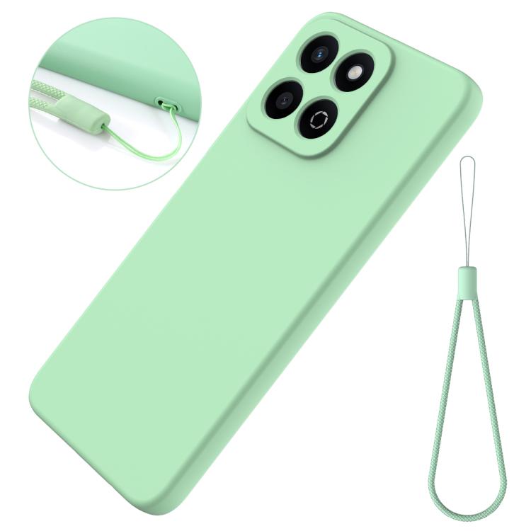 For Honor X6b 5G / Play 60 Plus Solid Color Liquid Silicone Dropproof Full Coverage Phone Case(Green)