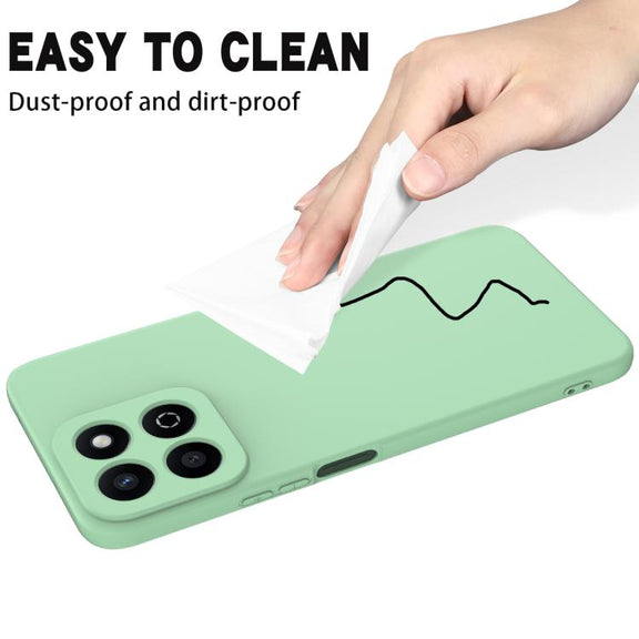 For Honor X6b 5G / Play 60 Plus Solid Color Liquid Silicone Dropproof Full Coverage Phone Case(Green)