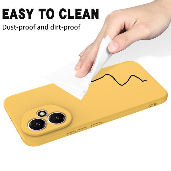 For Honor 400 Global 156.5mm Solid Color Liquid Silicone Dropproof Full Coverage Phone Case(Yellow)