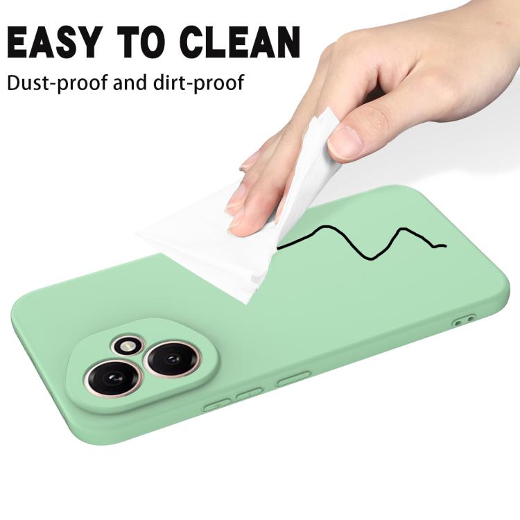 For Honor 400 Global 156.5mm Solid Color Liquid Silicone Dropproof Full Coverage Phone Case(Green)