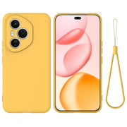 For Honor 400 Pro Global 160.8mm Solid Color Liquid Silicone Dropproof Full Coverage Phone Case(Yellow)