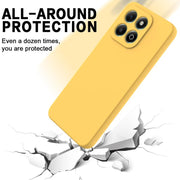For Honor X6c 4G Solid Color Liquid Silicone Dropproof Full Coverage Phone Case(Yellow)