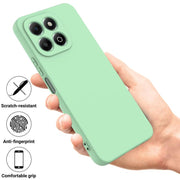 For Honor X6c 4G Solid Color Liquid Silicone Dropproof Full Coverage Phone Case(Green)
