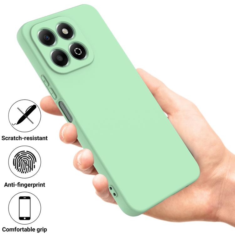 For Honor X6c 4G Solid Color Liquid Silicone Dropproof Full Coverage Phone Case(Green)