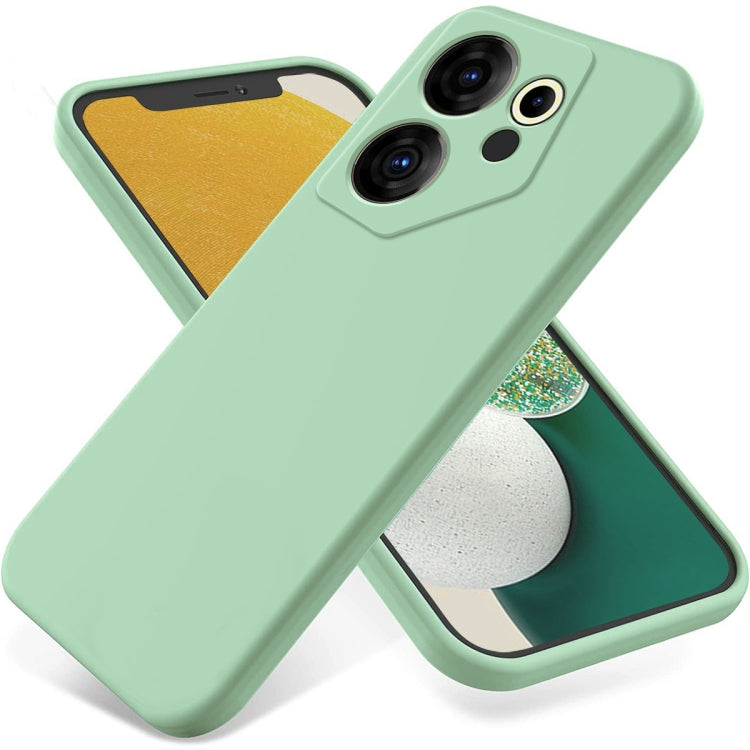 For Tecno Camon 20 Premier Solid Color Liquid Silicone Dropproof Full Coverage Phone Case(Green)