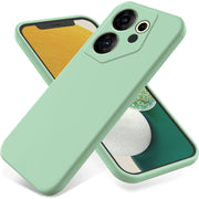 For Tecno Camon 20 Premier Solid Color Liquid Silicone Dropproof Full Coverage Phone Case(Green)