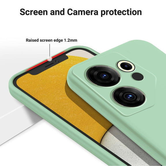 For Tecno Camon 20 Premier Solid Color Liquid Silicone Dropproof Full Coverage Phone Case(Green)