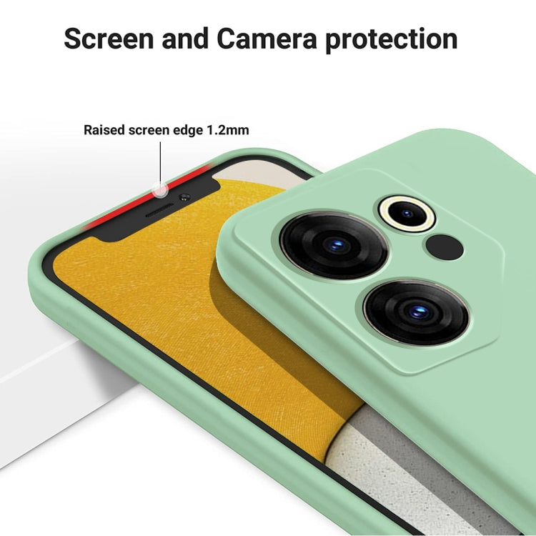 For Tecno Camon 20 Premier Solid Color Liquid Silicone Dropproof Full Coverage Phone Case(Green)
