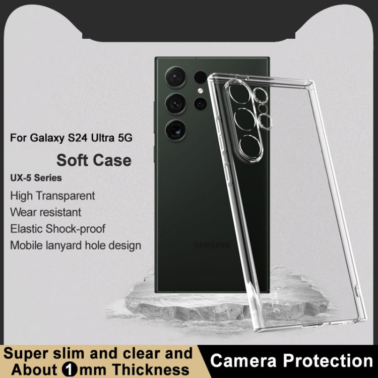 For Samsung Galaxy S24 Ultra 5G imak UX-5 Series Transparent Shockproof TPU Protective Case(Transparent)
