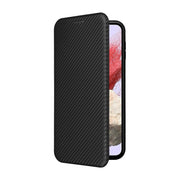 For Samsung Galaxy M34 5G Carbon Fiber Texture Flip Leather Phone Case(Black)