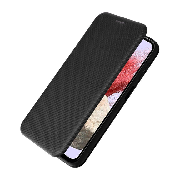 For Samsung Galaxy M34 5G Carbon Fiber Texture Flip Leather Phone Case(Black)