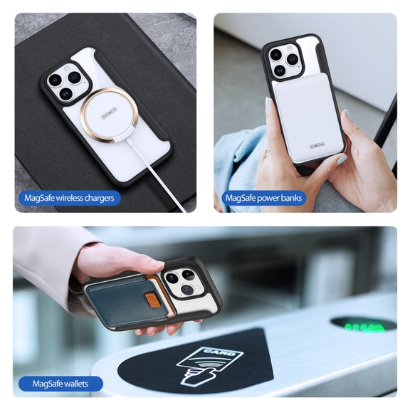 For iPhone 15 Pro DUX DUCIS Skin X Pro Series Magsafe PC + TPU Phone Leather Case(Black)