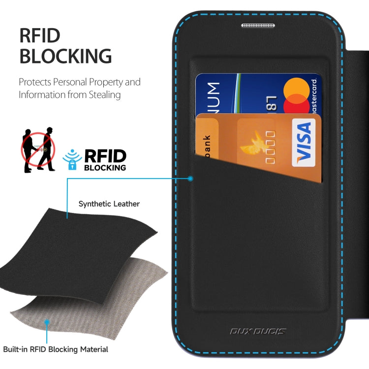 For iPhone 15 Pro Max DUX DUCIS Skin X Pro Series Magsafe PC + TPU Phone Leather Case(Black)