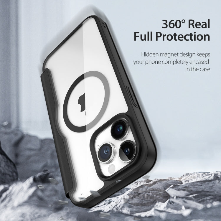 For iPhone 15 Pro Max DUX DUCIS Skin X Pro Series Magsafe PC + TPU Phone Leather Case(Black)