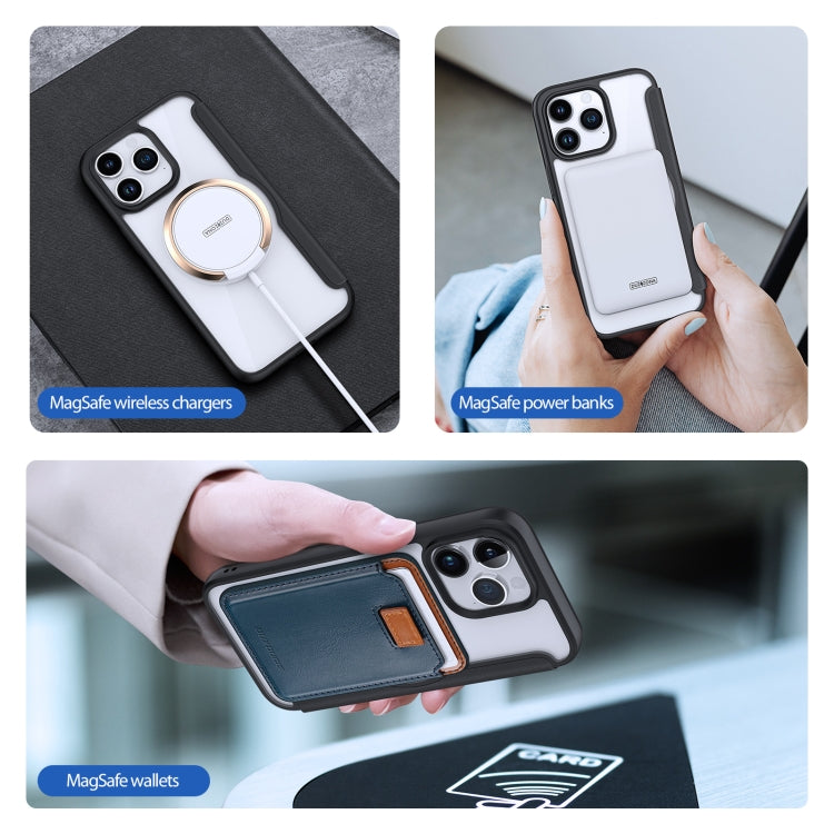 For iPhone 15 Pro Max DUX DUCIS Skin X Pro Series Magsafe PC + TPU Phone Leather Case(Black)