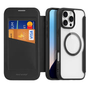 For iPhone 16 Pro Max DUX DUCIS Skin X Pro Series Magsafe PC + TPU Phone Leather Case(Black)