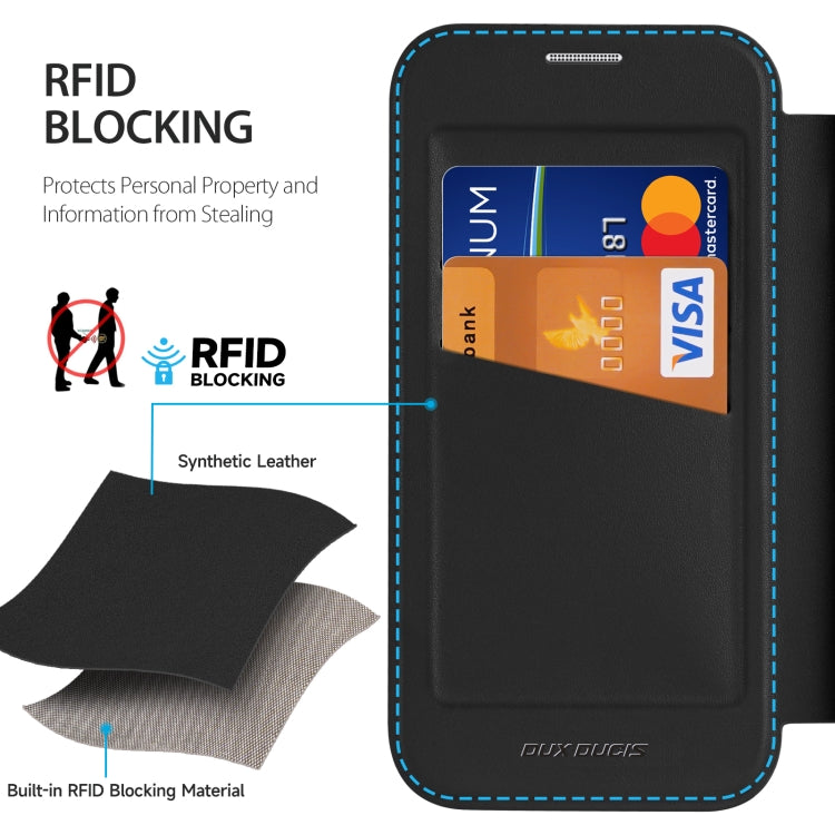 For iPhone 16 Pro Max DUX DUCIS Skin X Pro Series Magsafe PC + TPU Phone Leather Case(Black)