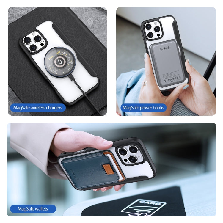 For iPhone 16 Pro Max DUX DUCIS Skin X Pro Series Magsafe PC + TPU Phone Leather Case(Black)