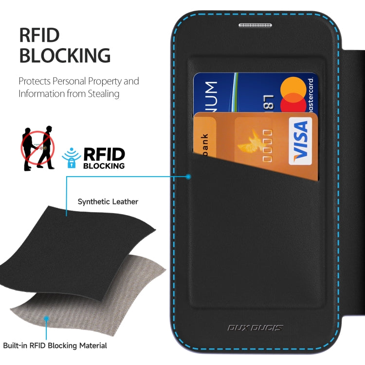 For iPhone 16 DUX DUCIS Skin X Pro Series Magsafe PC + TPU Phone Leather Case(Black)