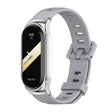 For Xiaomi Mi Band 8 Mijobs CS Case Flat Hole Silicone Watch Band(Grey Silver) - free shipping - PMc TechLife - Order now!