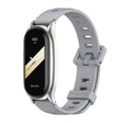 For Xiaomi Mi Band 8 Mijobs Plus Case Flat Hole Silicone Watch Band(Grey Silver) - free shipping - PMc TechLife - Order now!